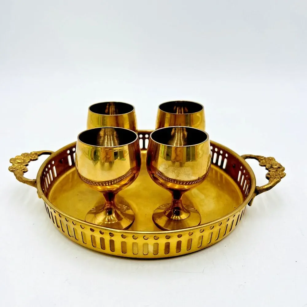 Beautiful MCM Solid Brass 4 Mini 3